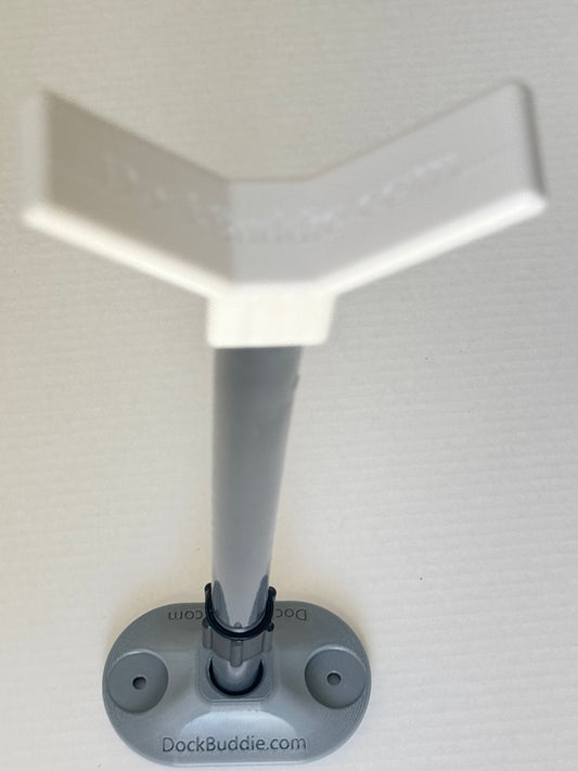 Track Mount Dock Buddie uses a clever cam system to easily lock into most docks that use tracks.