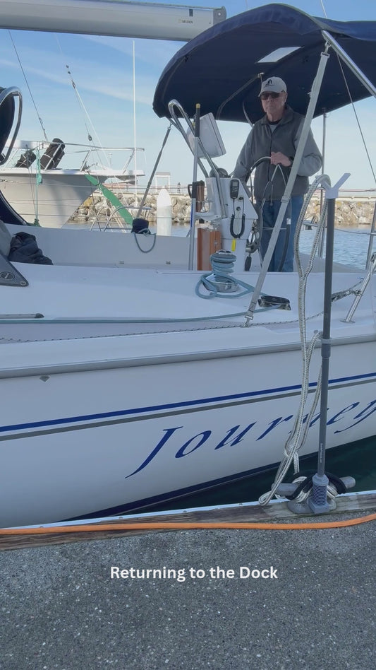 Cleat Mounted Dock Buddie is designed for locations that forbid screwing into the dock, like most public marinas..